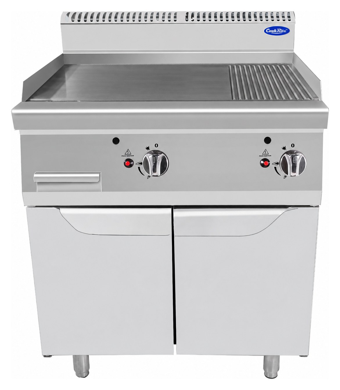 Gas Griddle – 800mm Floor, ⅓ Grooved Right (700 Series) — AT7G8G-F-F