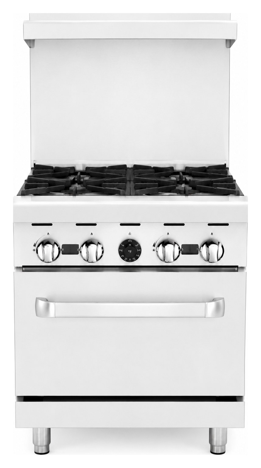 Gas Range – 24" 4-Burner + Oven — ATO-4B