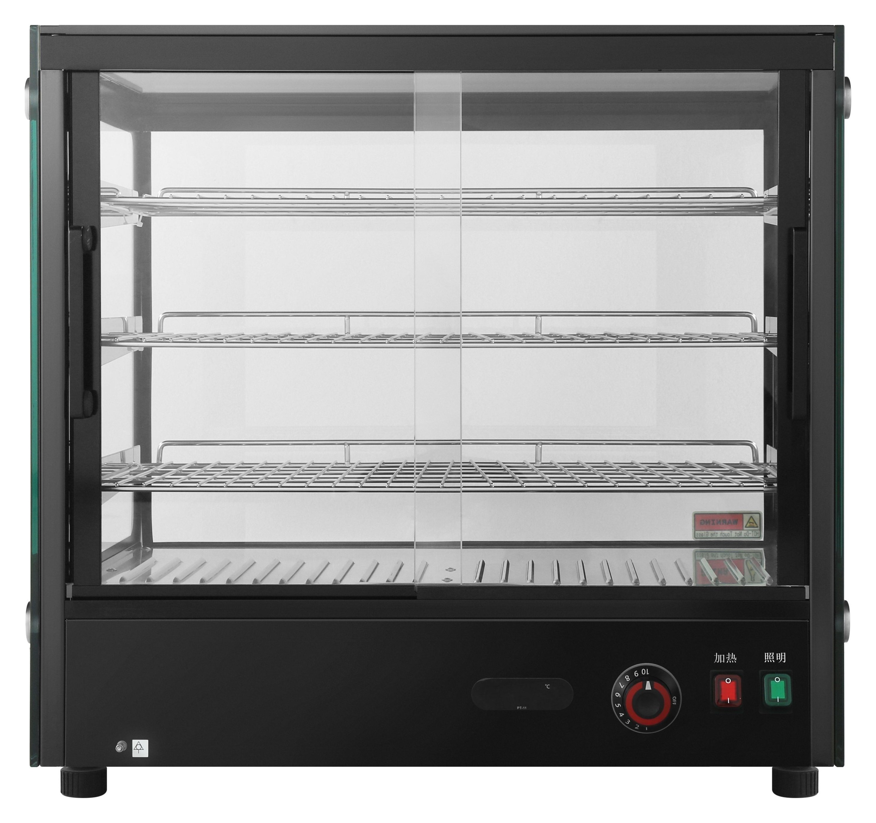 Hot Display Case – 700mm Square, Countertop — WHF150L